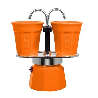 Кафеварка Bialetti Mini R 2 чаши + 2 чаши, оранжеви
