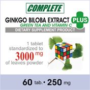 Екстракт от Гинко Билоба Плюс+ Complete Pharma 250 мг