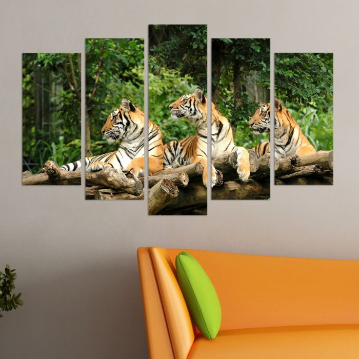 Декоративен панел за стена с тигри Vivid Home