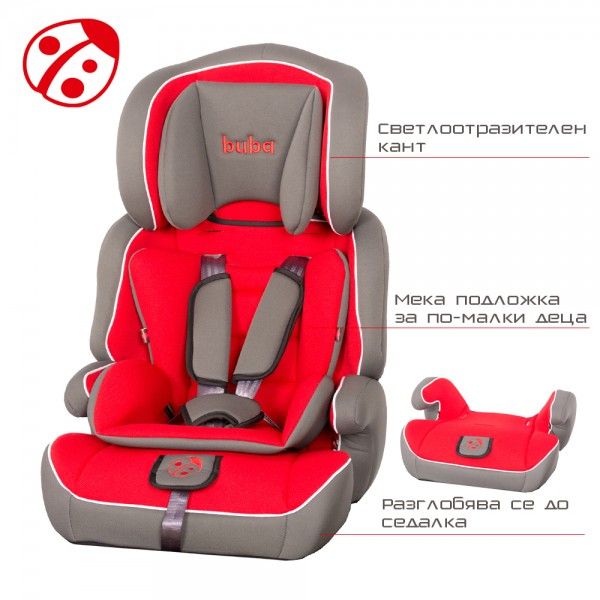 Столче за кола Buba Perfetto 9 - 36 кг - червено