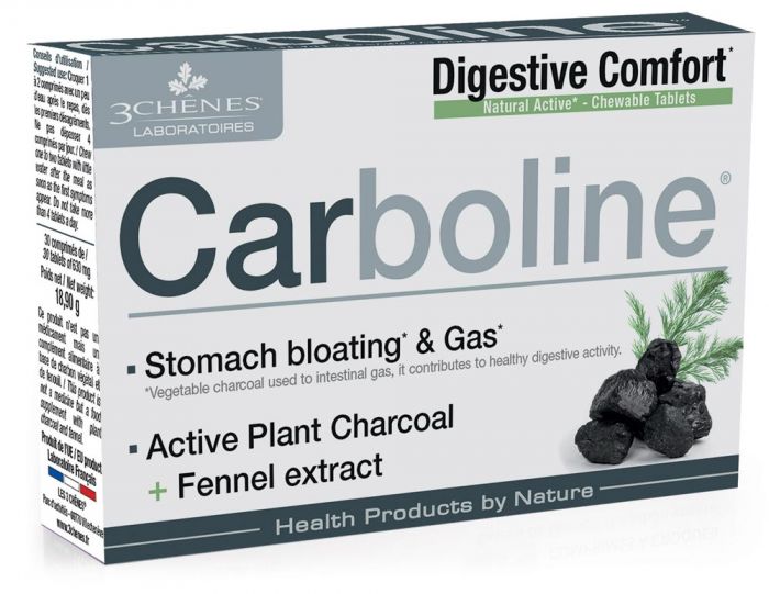 Таблетки за освобождаване от чревни газове 3CHENES Carboline 30 таблетки
