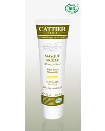 Успокояваща маска за лице за суха кожа с жълта глина - Cattier Masque agrile jaune 100 мл