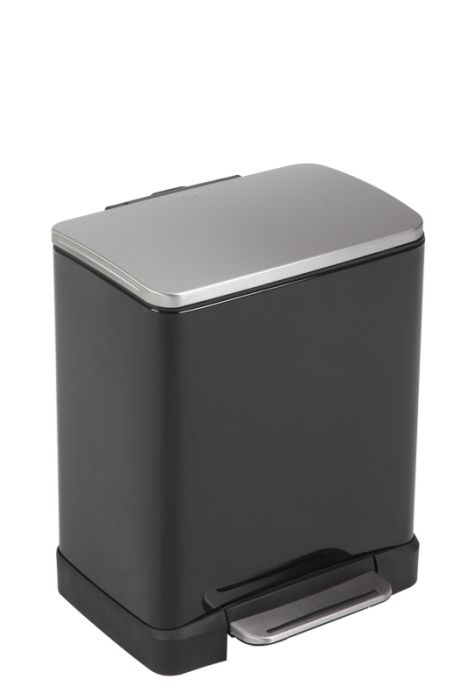 Кош за отпадъци с педал Eko E-Cube, 20 л - черен