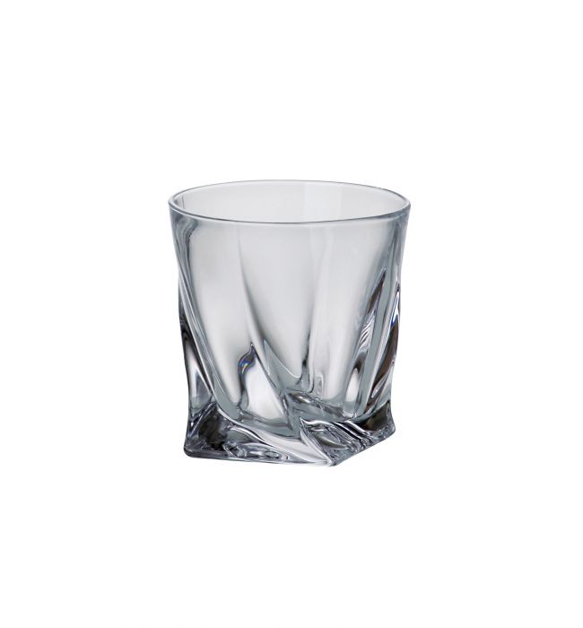Комплект от 6 бр. чаши от кристално стъкло за уиски Bohemia Crystalite Quadro 340 мл