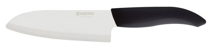 Кухненски керамичен нож Kyocera FK-140 - бяло острие/черна дръжка