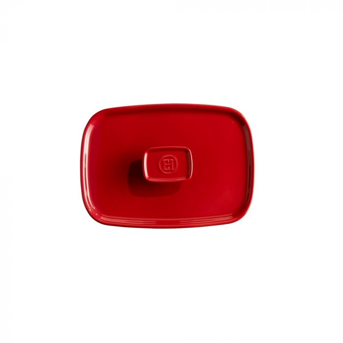 Керамичен правоъгълен капак за тави EH 9650 Emile Henry - цвят червен
