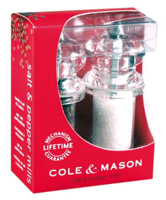 Комплект мелнички за сол и пипер Cole & Mason 505
