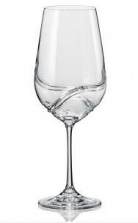 Kомплект 2 бр. чаши от кристалин за червено вино Bohemia Crystalex Turbulence 350 мл