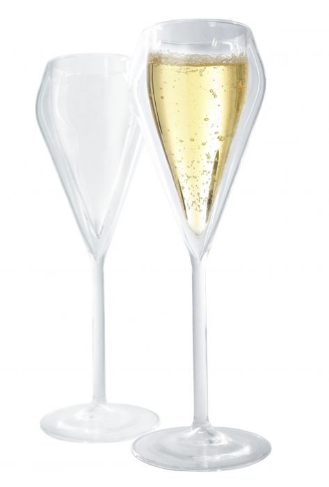 Комплект от 2 броя двустенни стъклени чаши за шампанско Vin Bouquet 