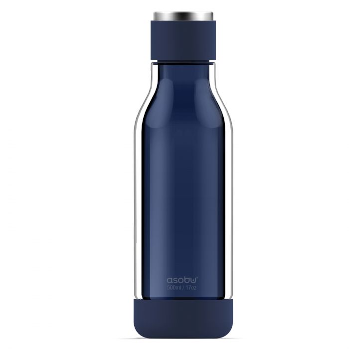 Двустенна бутилка Asobu Inner Peace стъкло/тритан 500 мл  - синя