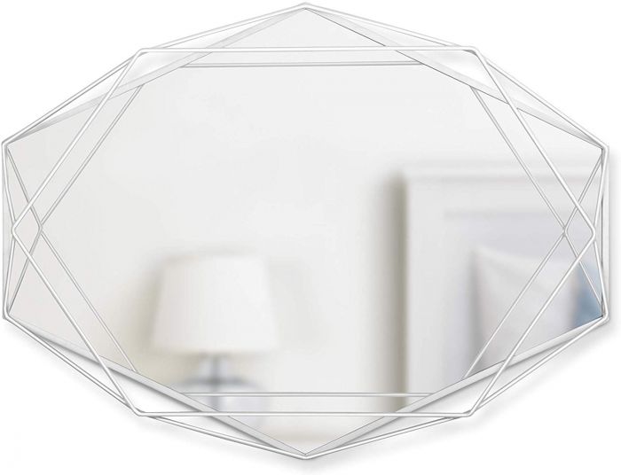 Огледало за стена Umbra Prisma - цвят бял