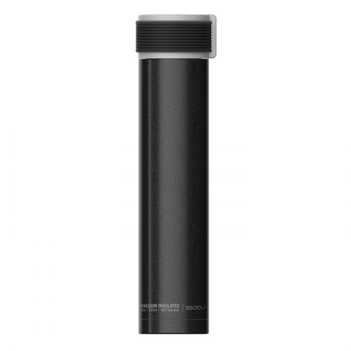 Двустенна термо бутилка с вакуумна изолация Asobu Skinny Mini 230 мл - цвят черен