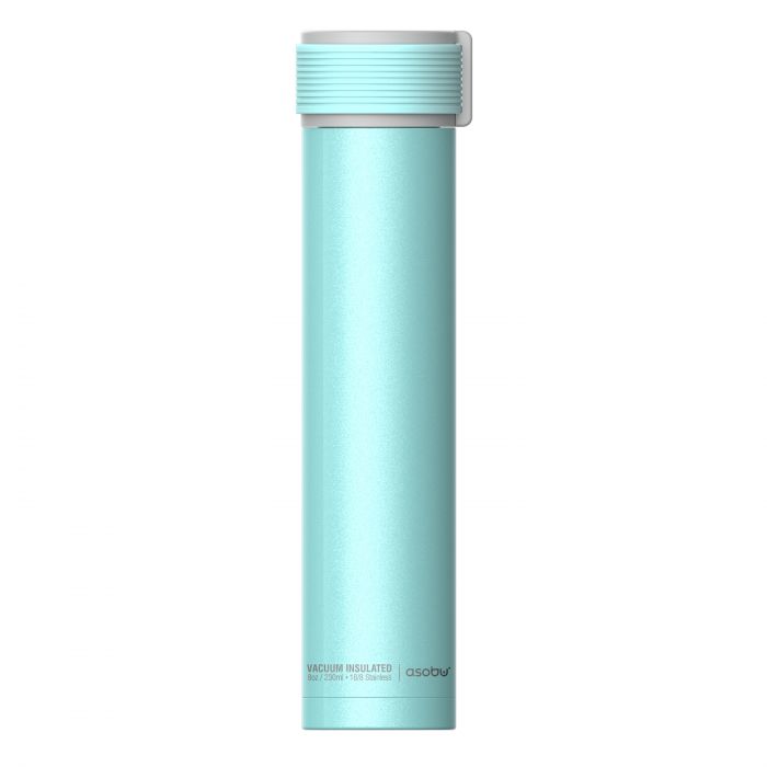 Двустенна термо бутилка с вакуумна изолация Asobu Skinny Mini 230 мл - цвят тюркоаз