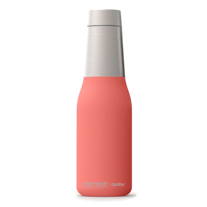 Двустенна термо бутилка с вакуумна изолация Asobu Oasis - 600 мл - цвят праскова