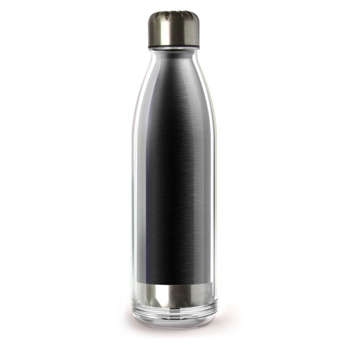 Двустенна термо бутилка Asobu Viva La Vie 525 мл - цвят черен