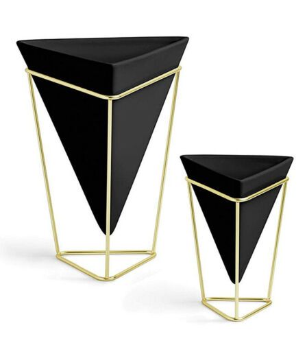Комплект декорация Umbra Trigg, 2 части - цвят черен / бронз мат