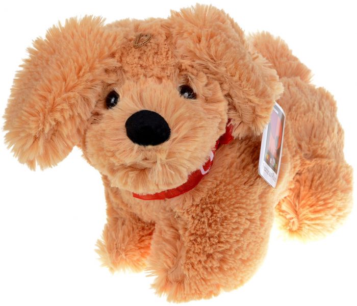 Плюшена играчка Morgenroth Plusch – Изправено кафяво кученце, 23 cм