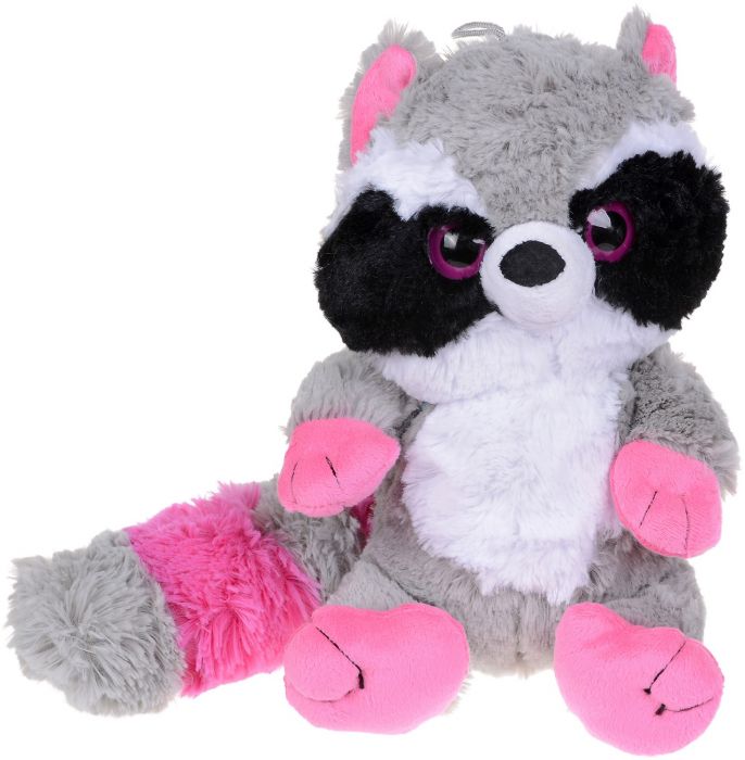 Плюшена играчка Morgenroth Plusch – Седящо розово енотче, 30 cм