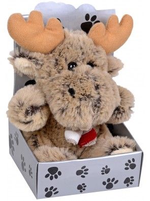 Плюшена играчка Morgenroth Plusch – Кафяв лос в кутия, 12 cм