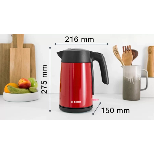 Електрическа кана Bosch TWK7L464, червена