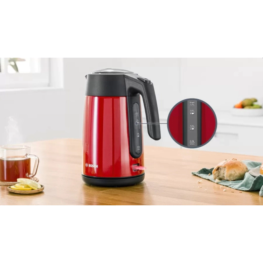 Електрическа кана Bosch TWK7L464, червена