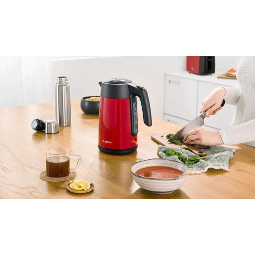Електрическа кана Bosch TWK7L464, червена