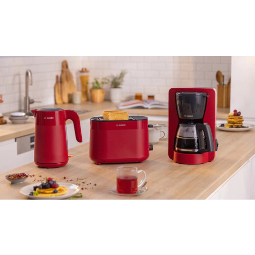 Тостер Bosch TAT2M124, 950 W - червен