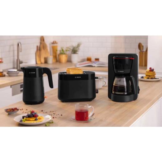 Електрическа кана Bosch TWK2M163, MyMoment Plastic Kettle, 2400 W - черна