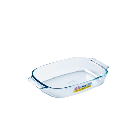 Тава правоъгълна с дръжки Pyrex Daily, 34 x 22 см, 2,7 л