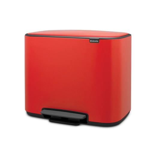 Кош за смет Brabantia Bo Pedal Passion Red, 11 + 23 л