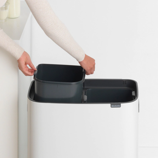 Кош за смет Brabantia Bo Touch White, 2 х 30 л