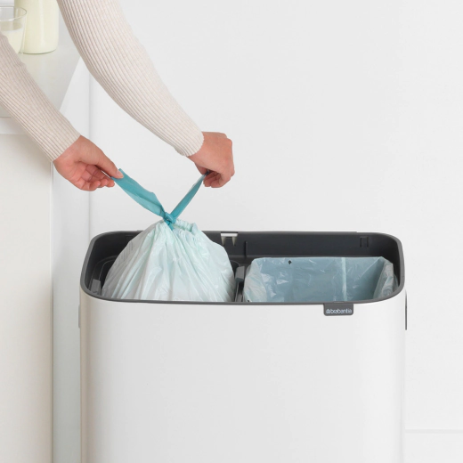 Кош за смет Brabantia Bo Touch White, 2 х 30 л
