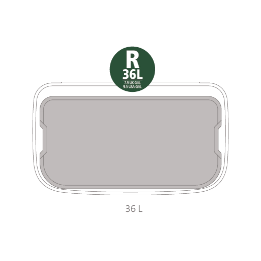 Кош за смет Brabantia Bo Touch Pine Green, 36 л