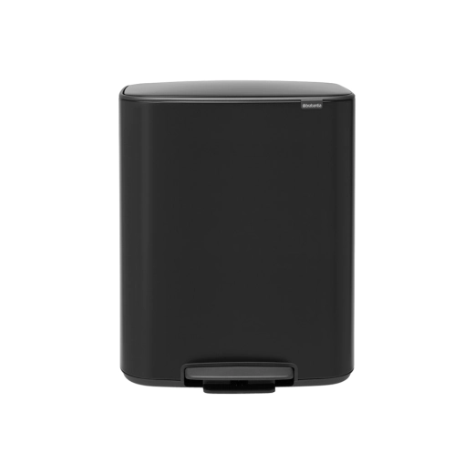 Кош за смет Brabantia Bo Pedal Matt Black, 2 x 30 л