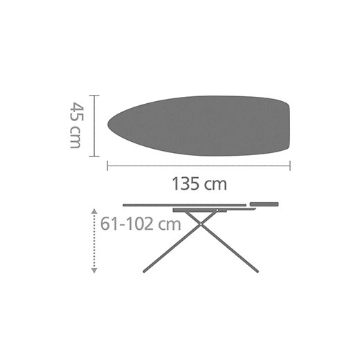 Маса за гладене с топлоустойчива зона за ютия Linen Rack Spring Bubbles, 135 x 45 см 