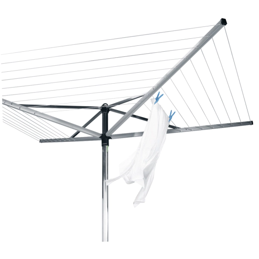 Външен простор с метален шиш за бетониране Brabantia Topspinner Metallic Grey, 50 м