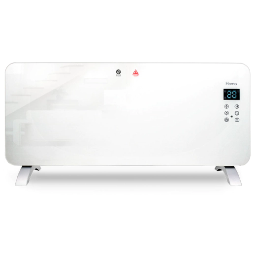 Печка конвекторна панел Homa PH-2039-GW, стъклена