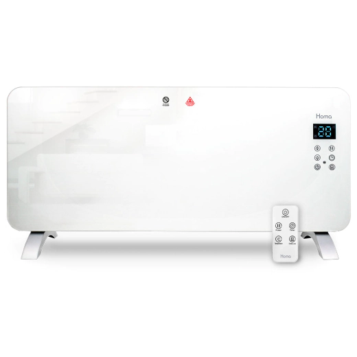 Печка конвекторна панел Homa PH-2039-GW, стъклена