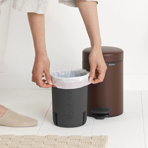 Кош за смет с педал Brabantia NewIcon 3 л, Mineral Cosy Brown