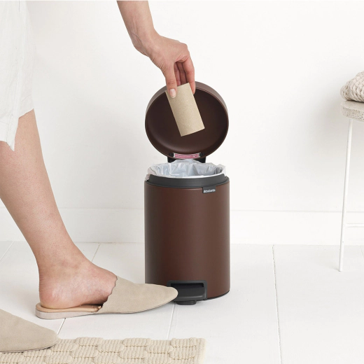 Кош за смет с педал Brabantia NewIcon 3 л, Mineral Cosy Brown