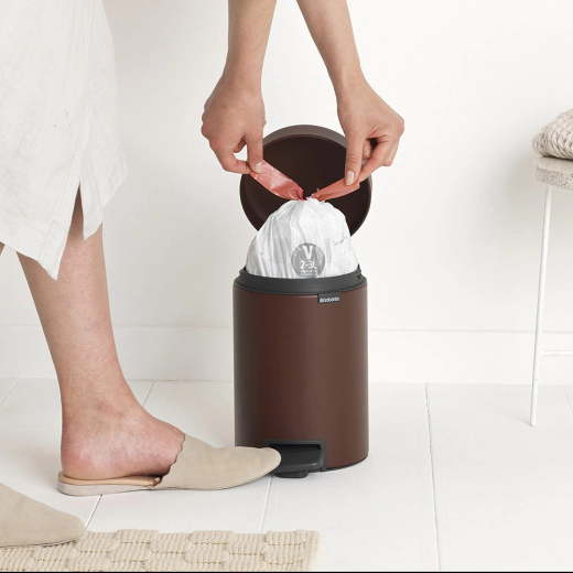 Кош за смет с педал Brabantia NewIcon 3 л, Mineral Cosy Brown