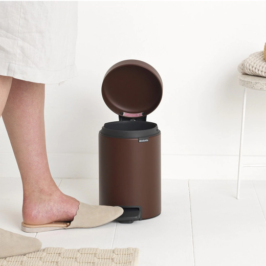 Кош за смет с педал Brabantia NewIcon 3 л, Mineral Cosy Brown