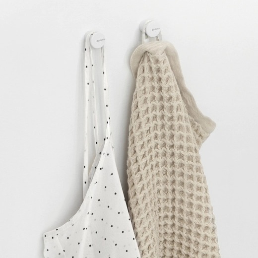 Комплект закачалка за кърпа Brabantia, Fresh White, 2 броя