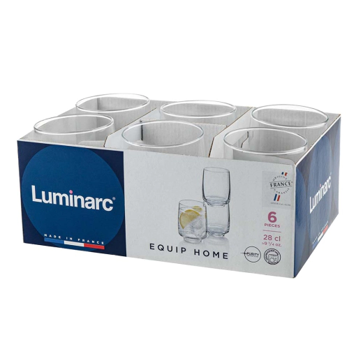 Чаша за вода Luminarc Equip Home 280 мл, 6 броя