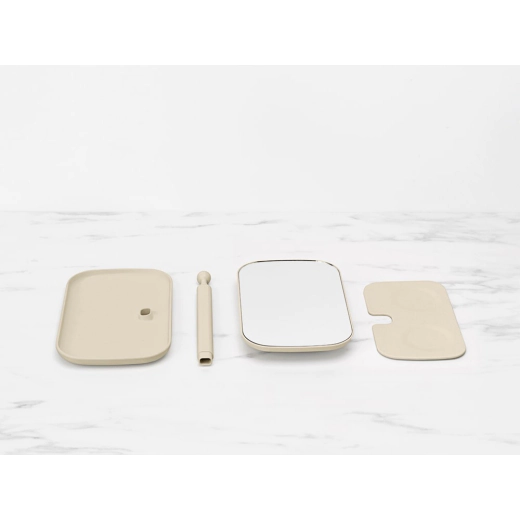 Огледало с поставка за принадлежности Brabantia ReNew, Soft Beige