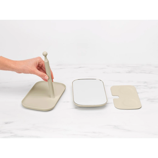 Огледало с поставка за принадлежности Brabantia ReNew, Soft Beige