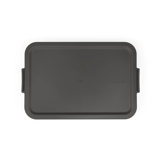 Кутия за обяд Brabantia Make&Take 1.1 л, Dark Grey, плоска