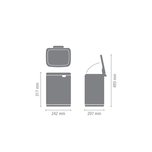 Кош за смет Brabantia Bo Small Dreamy Blue - 7л