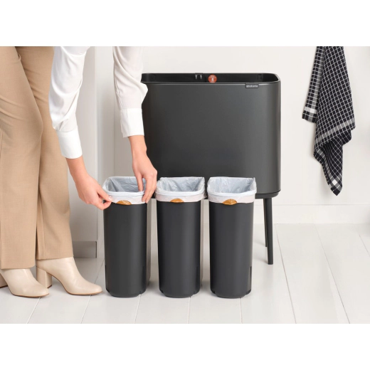 Кош за смет Brabantia Bo Touch - 3x11 л, Confident Grey