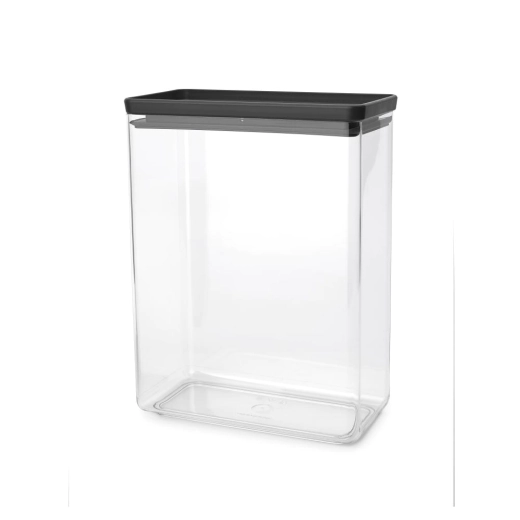 Кутия за съхранение на продукти Brabantia Tasty+ Stackable - 5.4 л, Dark Grey
